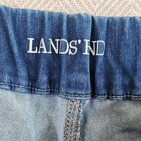 Lands' End Pull-On Jeans Women's 26W  Mid-Rise Skinny Tapered Leg Elastic NWT - Picture 8 of 15